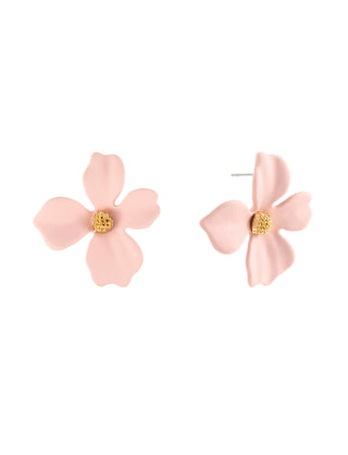 Lilly flower earring, light pink