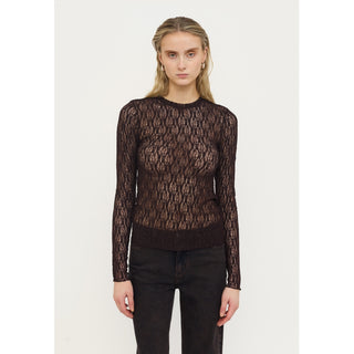 Olena LS Top Brun