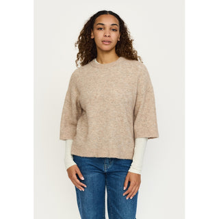 Allison SS knit -Beige