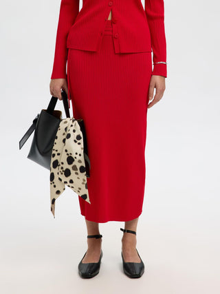 CARLY MW KNIT ANKLE SKIRT