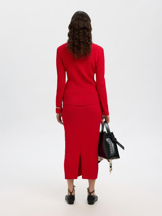 CARLY MW KNIT ANKLE SKIRT