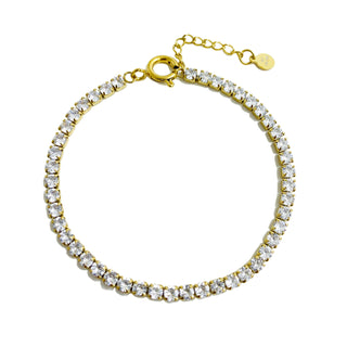 Celine tennisbracelet, crystal gold