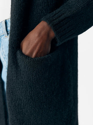 Milu Ls Lo Long Knit Cardigan - Black