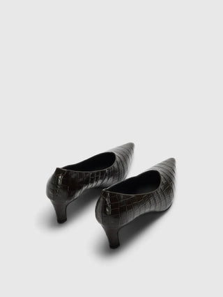 Ivy Leather Pump Brown