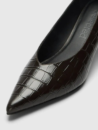 Ivy Leather Pump Brown