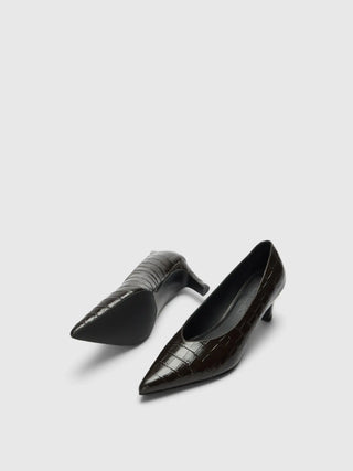 Ivy Leather Pump Brown