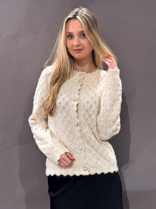 BUBBLE LS KNIT CARDIGAN