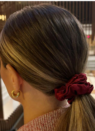 Silkes Scrunchie Medium Burgundy