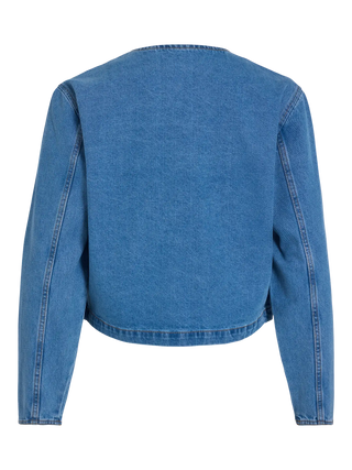 REBA L/S O-NECK DENIM JACKET