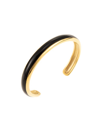 Lissabon bangle black gold