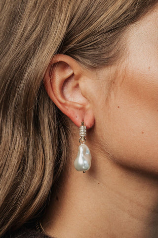 Pearl Square Earrings