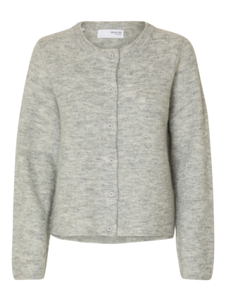 LULU NEW LS KNIT CARDIGAN - GREY