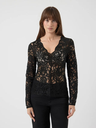 LACEY V-NECK LACE TOP