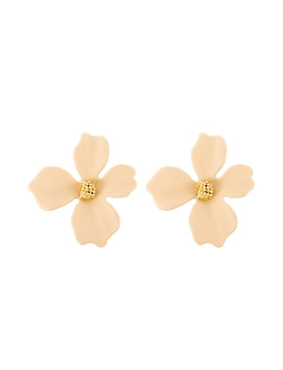 Lilly flower earring, nude