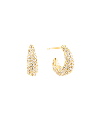 Toscana crystal earring gold