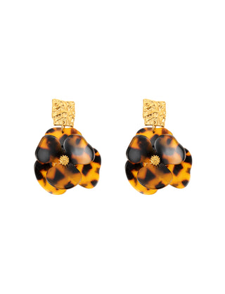 Flower dream earring leopard