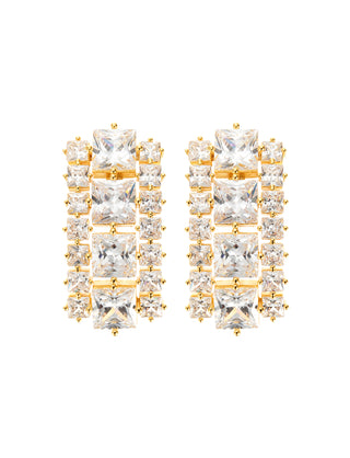 Sky crystal earring gold