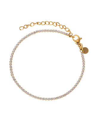 Cloe Tennisbracelet, crystal gold