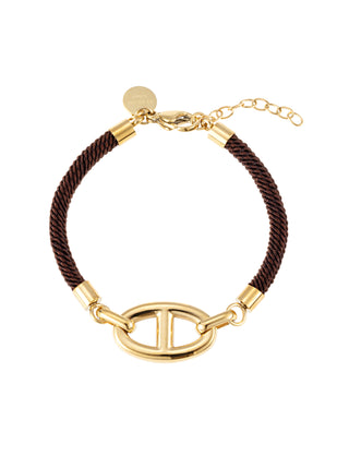 Celine cord bracelet brown