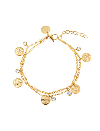 Amalfi double layer bracelet, gold