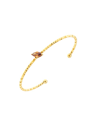Como mini bangle crystal gold brown