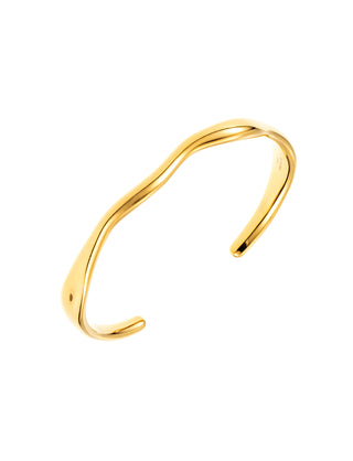 Wave flexi bangle gold