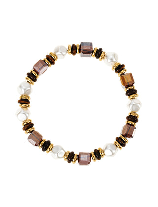 Elastic brown mix bracele
