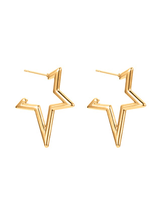 Shooting star earring , gold