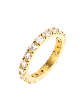 Crystal eternity ring  guld