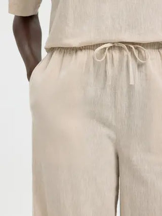 LUISA WIDE LINEN BLEND PANT