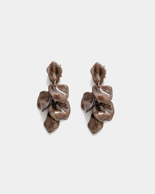 Leaf Marble Earrings