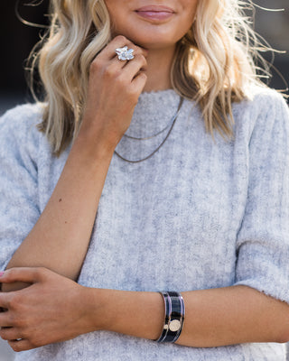 Palermo bangle , black silver