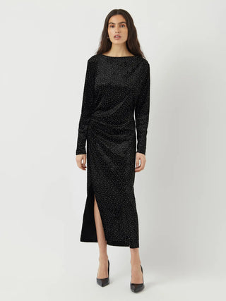 Tillia Ls Velvet Long Dress