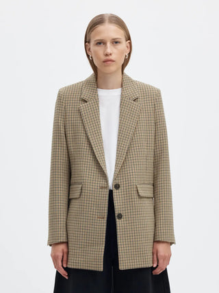 RITA LS RELAXED BLAZER CHECK