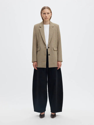 RITA LS RELAXED BLAZER CHECK