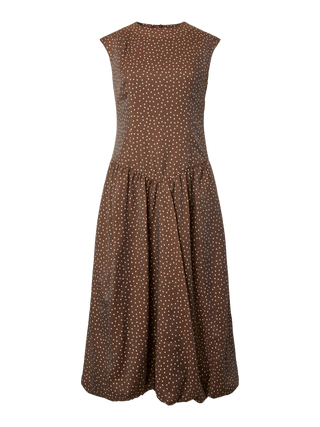KRISSI BUBBLE HEM LONG DRESS