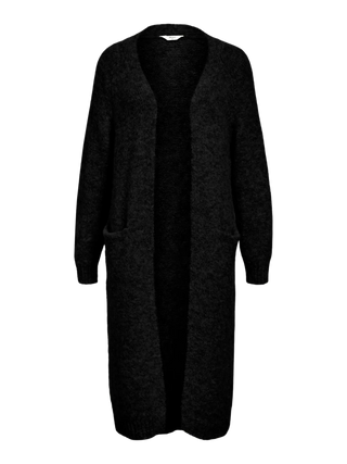 Milu Ls Lo Long Knit Cardigan - Black