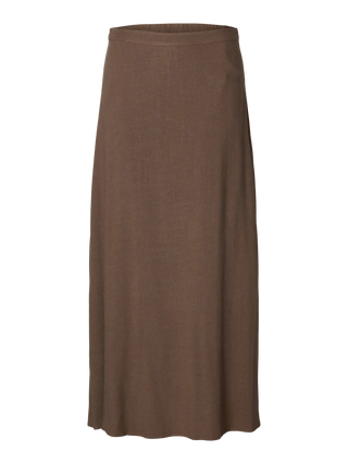 VIVA HW ANKLE LINEN BLEND SKIRT