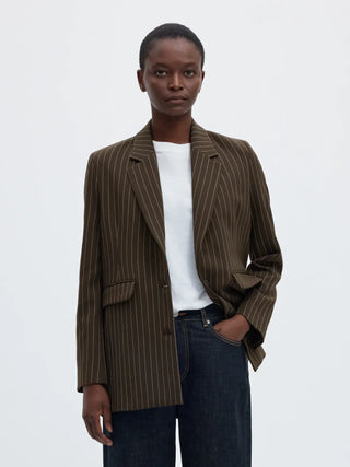 RITA LS RELAXED BLAZER PIN STRI