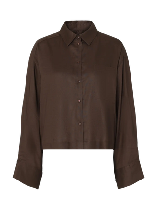 CAIN-ASTHA LS BOXY CROPPED SHIRT