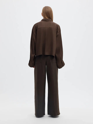 CAIN-ASTHA LS BOXY CROPPED SHIRT