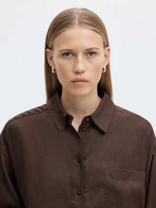 CAIN-ASTHA LS BOXY CROPPED SHIRT