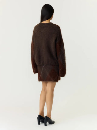 ARGY LS MOHAIR BLEND KNIT PULLOVER