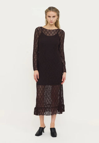 Olena Midi Dress Brun