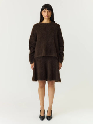 TILDE HW MOHAIR BLEND KNIT SKIRT