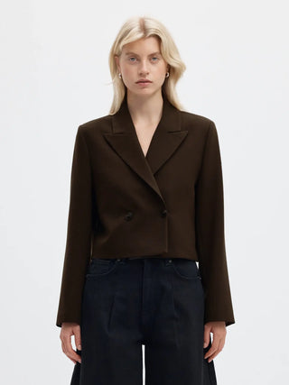RITA SHORT BLAZER Brun