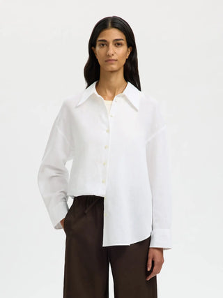 CLEO OVERSIZE LINEN BLEND SHIRT