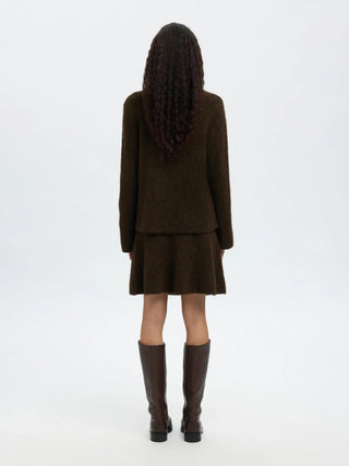 LULU BRUSHED LS KNIT KEYHOLE O-NECK