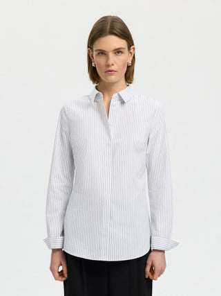 ROMIE STRIPED FITTED SHIRT