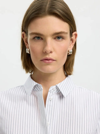 ROMIE STRIPED FITTED SHIRT